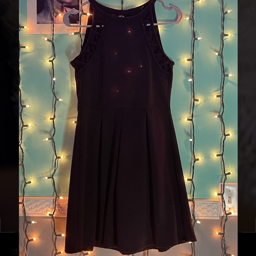 Black midi junior dress